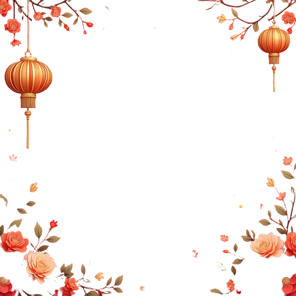 Festive Lanterns and Floral Decorations